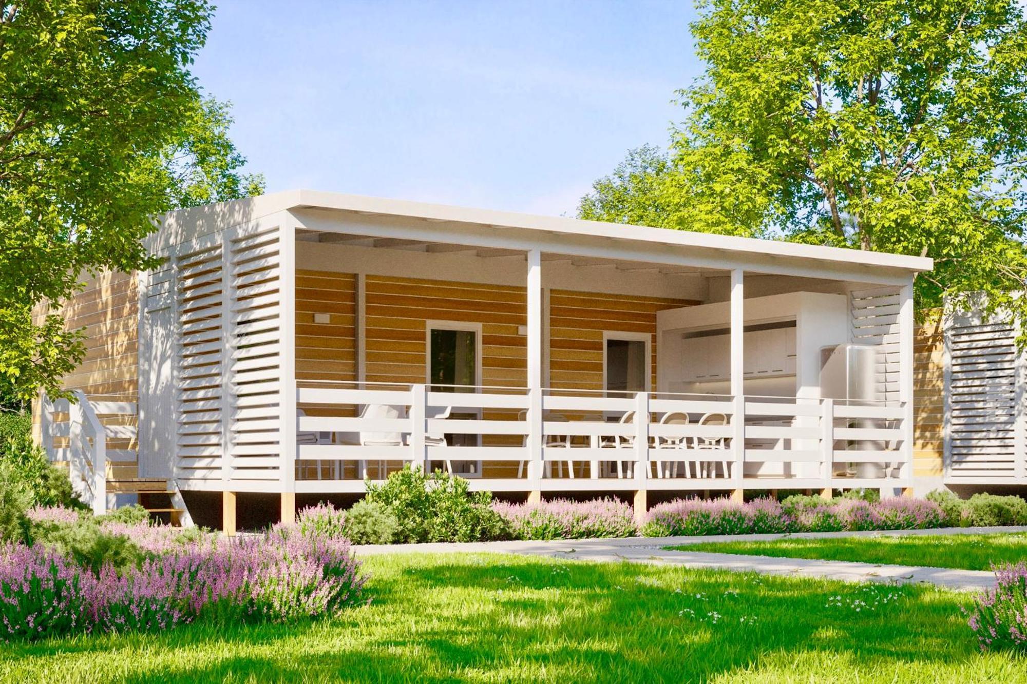 Large Executive Mobile Home Garden view