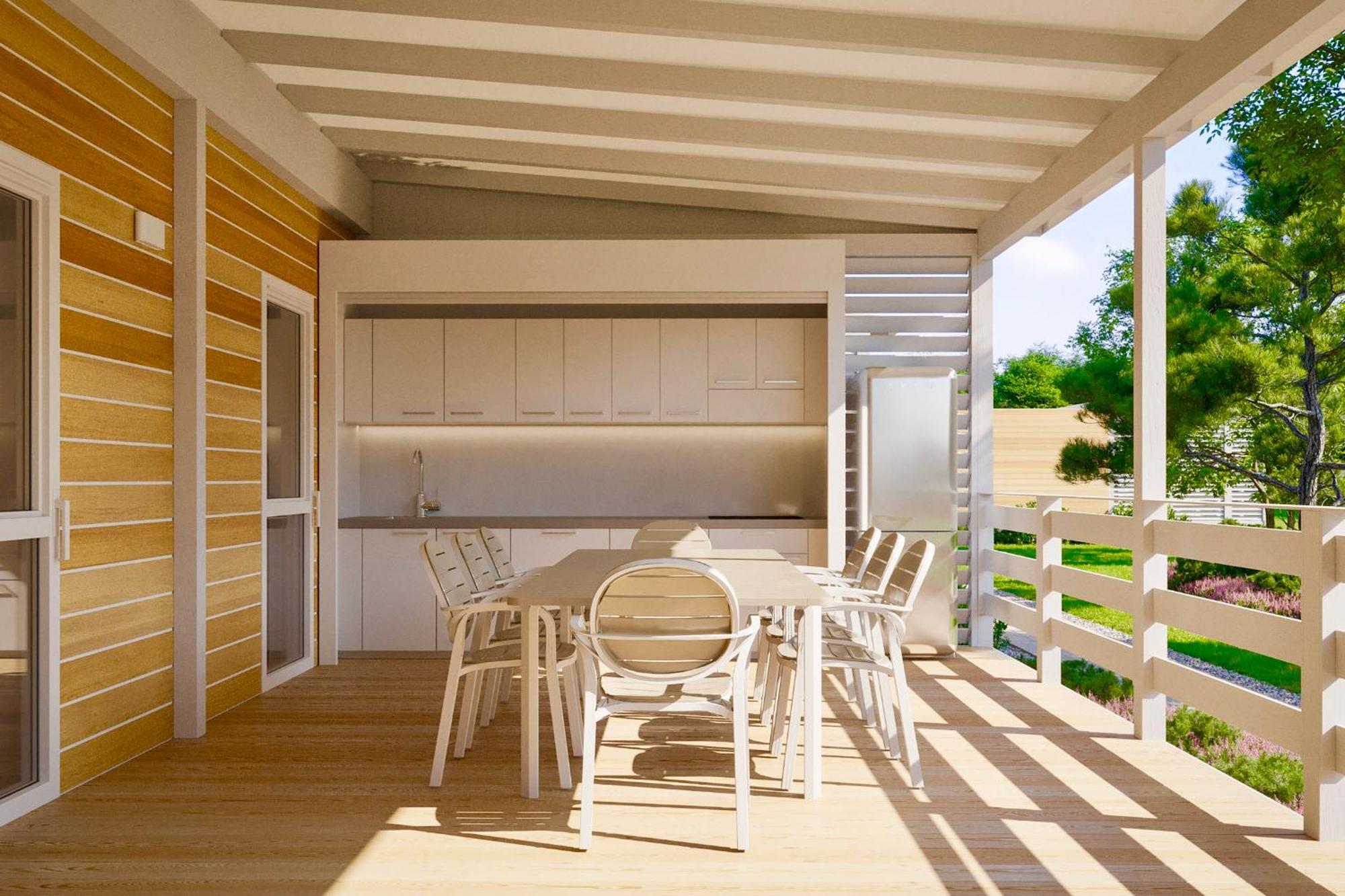 Large Executive Mobile Home Garden view